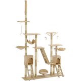  Penjalica za mačke sa stupovima za grebanje od sisala 230 - 250 cm bež | shoptok.hr