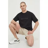 New Balance Bombažna kratka majica moška, črna barva, MT41559BK
