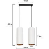  Visilica na sajli AVALO 2xE27/60W/230V bela/bakrena | Eponuda.com