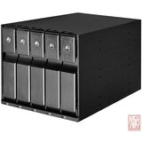 Silverstone FS305B, SAS/SATA internal enclosure, 3x 5.25 bay for 5x 3.5 HDD, aluminum construction, Black | ePonuda.com