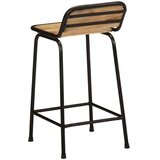 vidaXL Barski stolčki 4 črni 46x35,5x80 cm trden mangov les | Shoptok.si