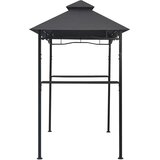 Nadstrešnica za roštilj 240 x 150 x 255 cm antracit čelična | shoptok.hr