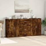  Komoda 3 kom boja dimljenog hrasta 60x31x84cm konstruirano drvo | Eponuda.com
