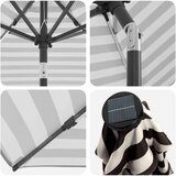  Suncobran za vrt s LED svjetlima i postoljem 270 x 270 cm | Shoptok.si