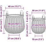  Vazon koš s pohranom 2 pcs Siva Lacak Ratan | Eponuda.com