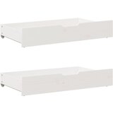 vidaXL Ladice ispod kreveta 2 kom bijele 95x55x16 cm od borovine | shoptok.hr