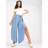 Fashion Hunters Blue wide trousers in high-waisted fabric by OCH BELLA Cene