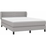  Krevet s oprugama i madracem svjetlosivi 140x190 cm od tkanine | shoptok.hr