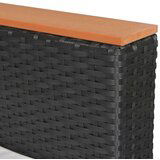 Poli 9-dijelna vrtna garnitura od poliratana s jastucima crna | shoptok.hr