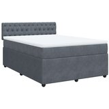 vidaXL Box spring posteljni z vzmetnico temno siv 140x190 cm žamet, (21321380) | Shoptok.si