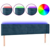  LED uzglavlje tamnoplavo 163x16x78/88 cm baršunasto | shoptok.hr