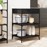  Kuhinjska kolica crna 60 x 48 x 89,5 cm od konstruiranog drva | Eponuda.com