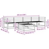  Set vanjskih sofa 5 pcs Bijela 79 x 79 x 37 cm | shoptok.hr
