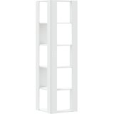  Kutni regal za knjige s 5 razine bijeli 50x50x179 cm drveni | shoptok.hr