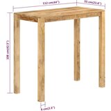  Blagovaonski stol 112 x 55 x 108 cm od masivnog drva manga | shoptok.hr