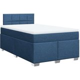 vidaXL Krevet s oprugama i madracem plavi 120 x 190 cm od tkanine | shoptok.hr