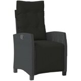 vidaXL Set za objedovanje u vrtu od 9 dijelova Crni poli ratan | shoptok.hr