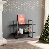  The Living Store Knjižna omara 2-nadstropna črna 100x30x70 cm iverna plošča - Knjižna Omara, (21431604) Cene