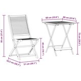 vidaXL Set od 2 Prirodno drvo Čvrsto bagremovo drvo Duljina stola 60 cm | shoptok.hr
