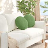  Jastučići za sjedenje 2 pcs Svijetlo zelena Ø 40 x 13 cm Baršun | shoptok.hr