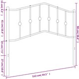  Kovinsko vzglavje belo 107 cm | Shoptok.si