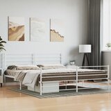 vidaXL Metalni okvir kreveta uzglavlje i podnožje bijeli 183x213 cm Cijene