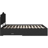  Konstrukcija postelje Črna 140 x 190 cm Konstruiran les, (5000121143) | Shoptok.si