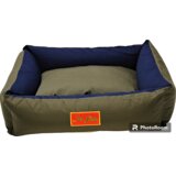 Pet Line Krevet za pse sa jastukom maslinasto/teget M 90x70cm Cene