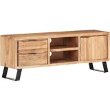 The Living Store TV omarica 120x30x42 cm trden akacijev les z naravnimi robovi - TV Omarica, (21434529) | Shoptok.si