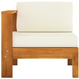 Maison Chic Sredinski kavč - Sofa - Kanape z 1 naslonjalom za roke kremno bel trdna akacija, (21727693) | Shoptok.si