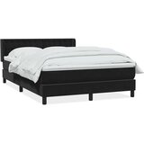 vidaXL Box spring postelja z vzmetnico črna 160x210 cm žamet | Shoptok.si