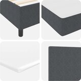 Box vzmetnica s podstavkom z vzmetnico in LED temno siva mala dvojna korduro tkanina, (22083324) | Shoptok.si