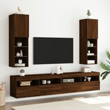 vidaXL TV omarica z LED lučkami 2 kosa rjavi hrast 30,5x30x102 cm Cene