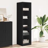 The Living Store Garderobna omara črna 50x50x200 cm iverna plošča - Garderobna Omara, (21660809) | Shoptok.si