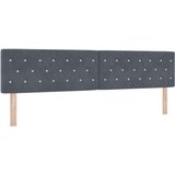 vidaXL Uzglavlje s kristalnim gumbima, tamno sivo, 200 cm, baršunasto | shoptok.hr