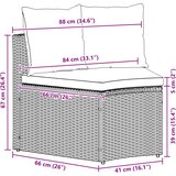  Set sofe 2 pcs Crna Solidno drvo akacije i poli ratan | shoptok.hr