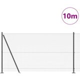 vidaXL varjena žična ograja z 7 stebrički s prazninami Siva 1.2x10 m Jeklo | Shoptok.si