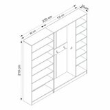 Hanah home Ormar Kale-8121, 225x210x35 cm, Bijela | Eponuda.ba