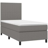  box spring s madracem LED tamnosivi 80 x 200 cm tkanina | shoptok.hr