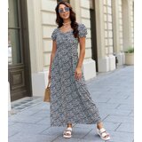 Gemre Black maxi dress with Amande neckline Cene