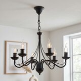 Luster na lancu ANTON 6xE14/60W/230V crne boje | Eponuda.com