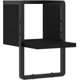  Zidna polica s prečkom crna 20x25x30 cm | Eponuda.com