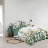 Douceur d intérieur Bela/zelena bombažna posteljnina za zakonsko posteljo/podaljšana z rjuho/6-delna 240x220 cm Otika – Cene
