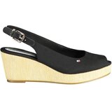Tommy Hilfiger ICONIC ELBA SLING BACK WEDGE Crna | shoptok.hr