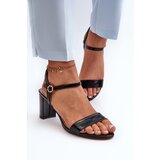 PE1 Black Sandals with Heel Glindra Cijene