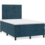 Box spring krevet s madracem tamnoplavi 120 x 200 cm baršunasti | Eponuda.com
