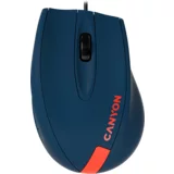 Canyon Wired Optical Mouse with 3 keys, DPI 1000 With 1.5M USB cable,Blue-Red,size 68*110*38mm,weight:0.072kg