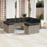  13-dijelni set vrtnih sofa od poliratana s jastucima sivi | shoptok.hr