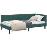 vidaXL Kotna postelja Drugo z vzglavjem Temno zelena 100 x 200 cm | Shoptok.si