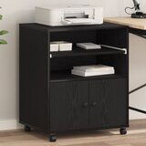 VidaXL stalak za pisač s kotačima Crna hrast 60x48x74 cm VidaXL stalak za pisač s kotačima Crna hrast 60x48x74 cm Slike